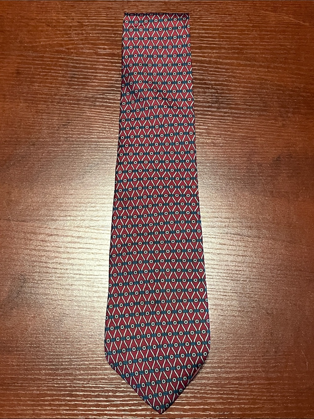Bert Pulitzer Red Geometric silk Men's Tie